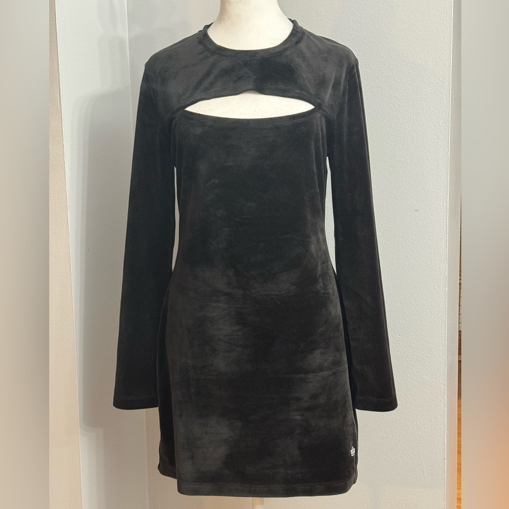Juicy Couture, black velvety dress, size L.